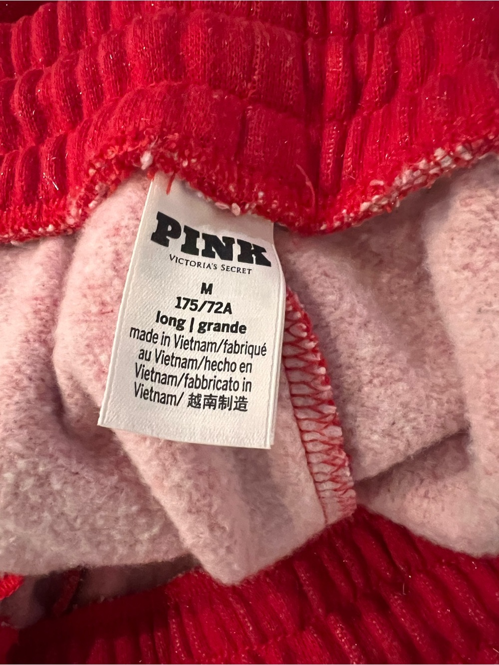 PINK Victoria's Secret Red Wide-Leg joggers. - Picture 2 of 2